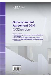 RIBA Sub-consultant Agreement 2010 (2012 Revision) Pack of 10