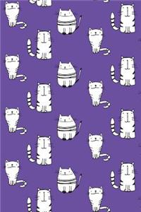 Bullet Journal Notebook for Cat Lovers Sketchy Cats Pattern 4