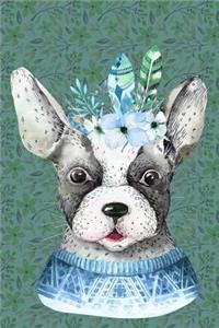 Bullet Journal Notebook for Dog Lovers Cute Boho Dog 4