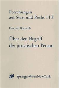 Uber Den Begriff Der Juristischen Person