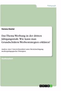 Thema Werbung in der dritten Jahrgangsstufe. Wie kann man Grundschülern Werbestrategien erklären?