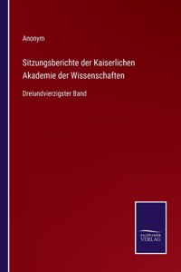 Sitzungsberichte der Kaiserlichen Akademie der Wissenschaften