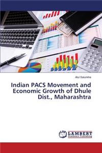 Indian PACS Movement and Economic Growth of Dhule Dist., Maharashtra