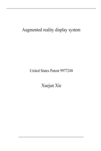 Augmented reality display system