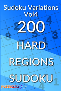 Sudoku Variations Vol4 200 Hard Regions Sudoku