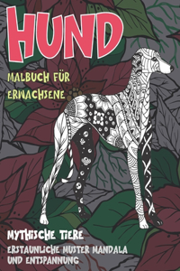 Malbuch für Erwachsene - Erstaunliche Muster Mandala und Entspannung - Mythische Tiere - Hund