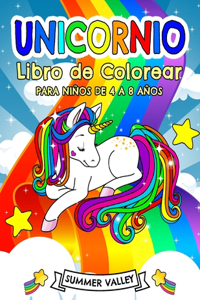 Unicornio Libro de Colorear para Niños de 4 a 8 Años