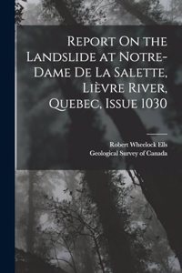 Report On the Landslide at Notre-Dame De La Salette, Lièvre River, Quebec, Issue 1030