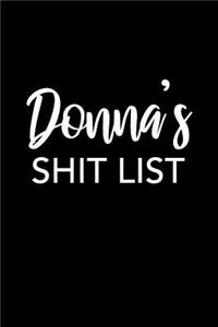 Donna's Shit List