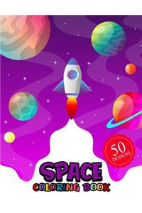 Space Coloring Book 50 DESIGNS