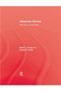 Japanese Names and How To Read Them