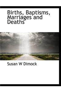 Births, Baptisms, Marriages and Deaths