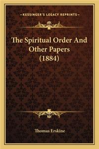 Spiritual Order and Other Papers (1884)