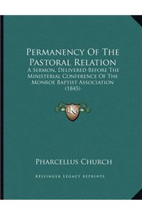 Permanency Of The Pastoral Relation