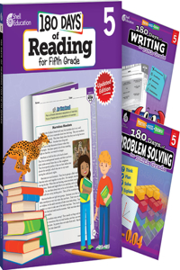 180 Days Reading, Writing & Problem Solving Grade 5: 3-Book Set