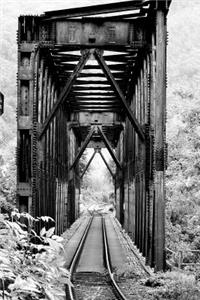 Mind Blowing Black And White Railway Bridge 150 page lined journal