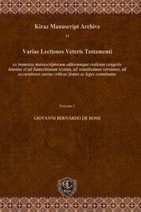 Variae Lectiones Veteris Testamenti (Vol 1-5)
