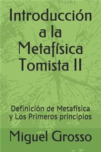 Introducción a la Metafísica Tomista II