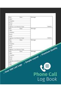 Phone Call Log Book