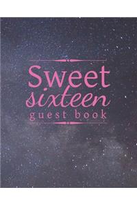 Sweet sixteen guest book