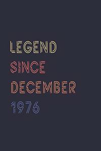 Legend Since December 1976 Notebook Birthday Gift