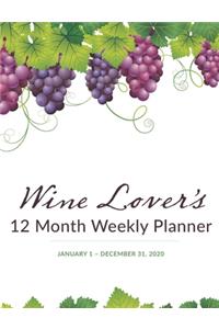 12 Month Weekly Planner with Daily Wine Review