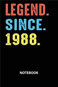 Legend Since 1988 Notebook