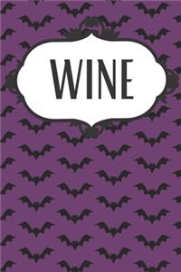 Black Bat Spooky Wine Journal