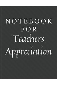 Notebook For Teachers Appreciation