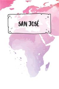 San José: Ruled Travel Diary Notebook or Journey Journal - Lined Trip Pocketbook for Men and Women with Lines