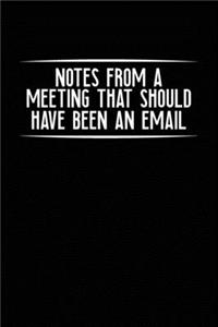 Notes From A Meeting That Should Have Been An Email