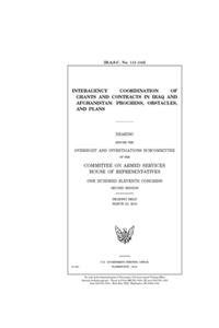 Interagency coordination of grants and contracts in Iraq and Afghanistan