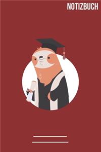 Notizbuch Abschluss Faultier