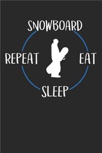 Snowboard Eat Sleep Repeat: Terminplaner A5 mit Wochenkalender & Monatsplaner 2020 - Geschenk für Snowboarder