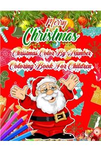 Merry Christmas Christmas Color By Number Coloring BOok for Children