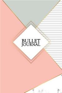 Bullet Journal: Marble + Gold Bullet Journal - 120-Page 1/4 Inch Dot Grid Notebook - 6 X 9 Marble & Gold Perfect Bound Softcover
