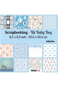 Scrapbooking Kit Baby Boy 8,5 X 8,5 Inch - 20,5 X 20,5 CM