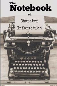 The notebook of character information