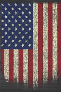 Patriotic American Flag Notebook