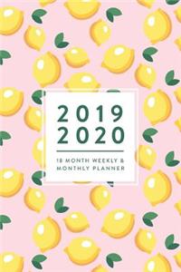 2019 2020, 18 Month Weekly & Monthly Planner