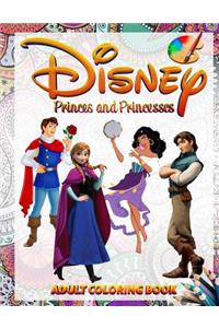 Disney Princes and Princesses Adult Coloring Book
