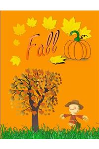 Fall Autumn Notebook Journal 150 Page College Ruled Pages 8.5 X 11