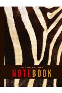 Wild Zebra Pattern Notebook