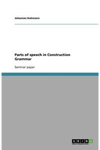 Parts of speech in Construction Grammar