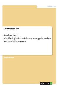Analyse der Nachhaltigkeitsberichterstattung deutscher Automobilkonzerne