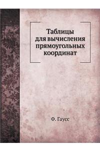 Таблицы для вычисления прямоугольных ко