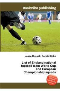 List of England National Football Team World Cup and European Championship Squads