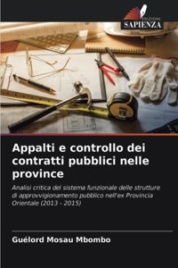 Appalti e controllo dei contratti pubblici nelle province