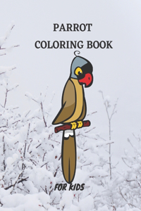 Parrot coloring book for kids
