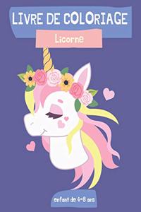 livre de coloriage licorne enfants 4-8 ans